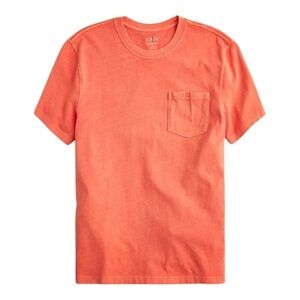 J Crew Orange Vintage Short Sleeve Crew Neck Mens Size L  Cotton T Shirt